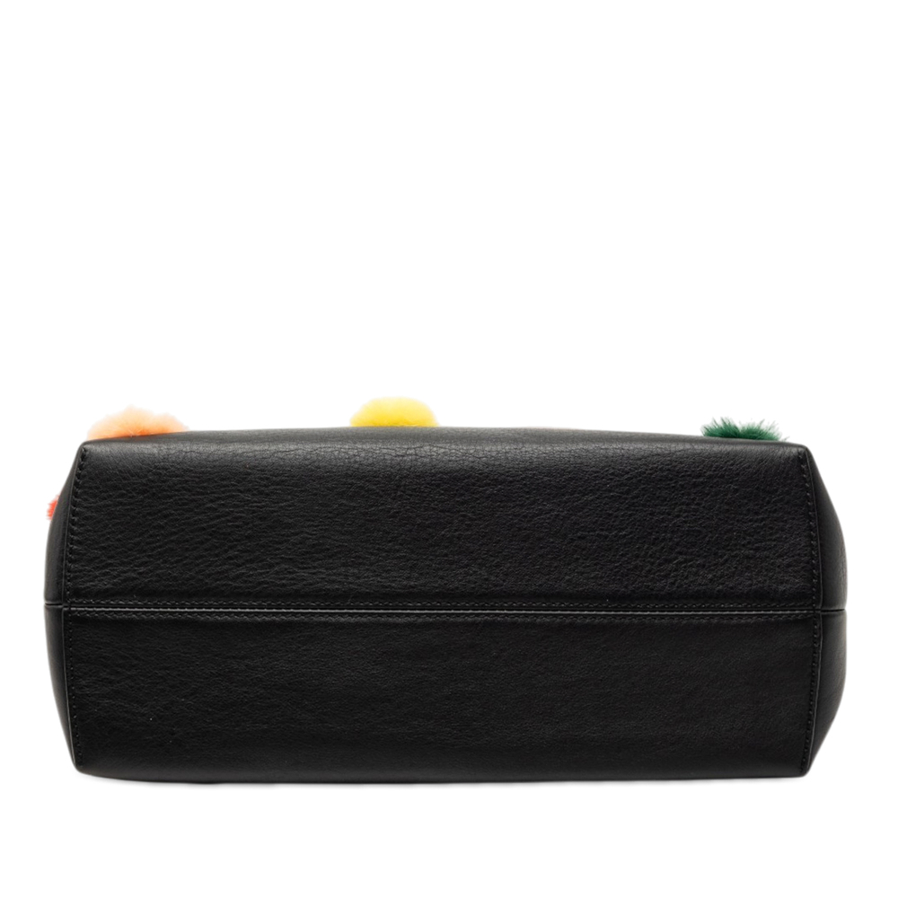 Pre-Loved Fendi Medium Leather Pompom By The Way Satchel - Picture 3 of 8